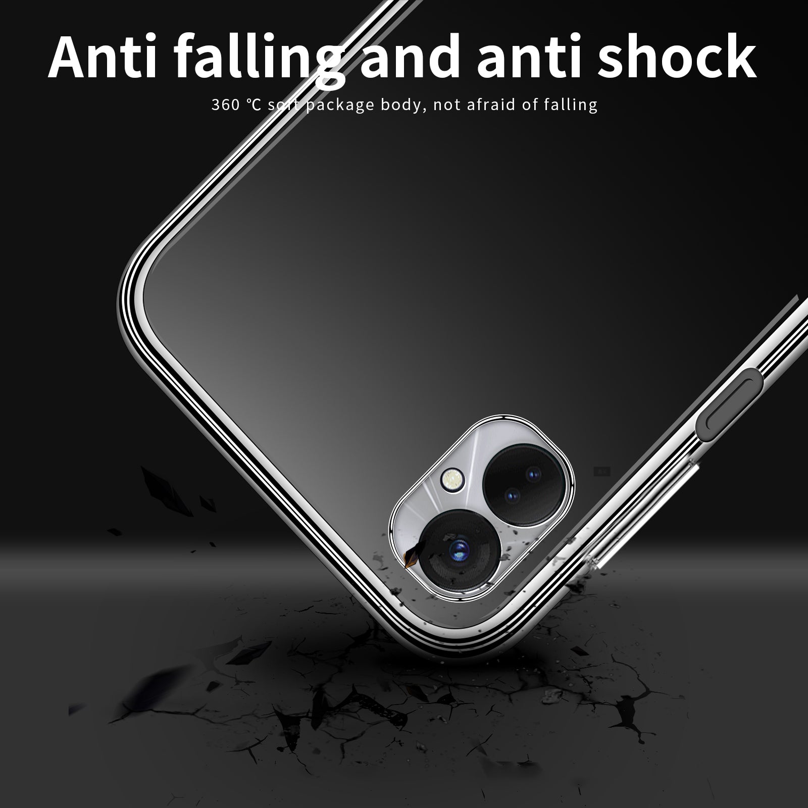 MOFI Shockproof TPU Phone Case for Tecno Spark 9 Pro 4G Transparent Cellphone Back Protector Cover