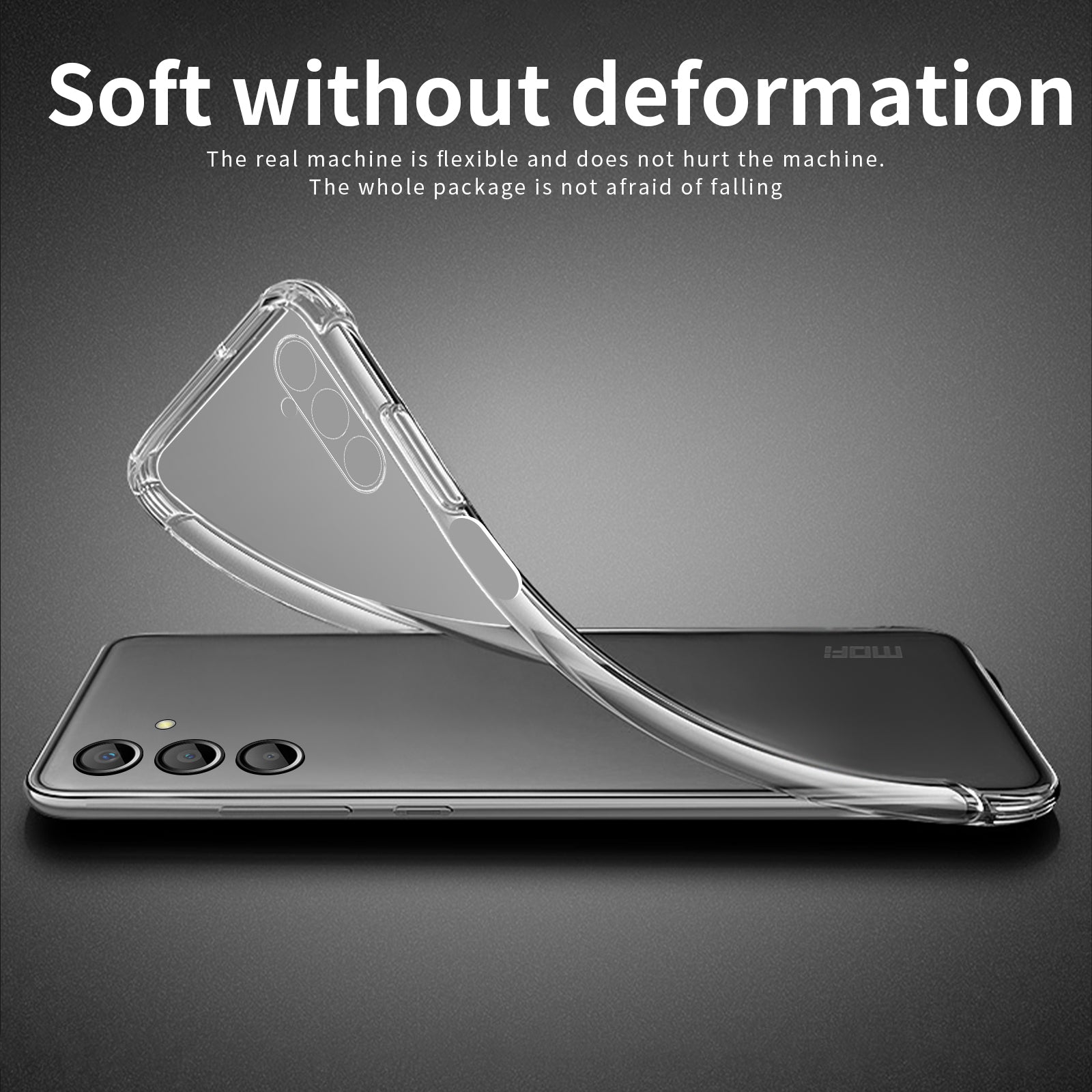 MOFI For Samsung Galaxy M14 5G Transparent Phone TPU Case Anti-scratch Smartphone Cover