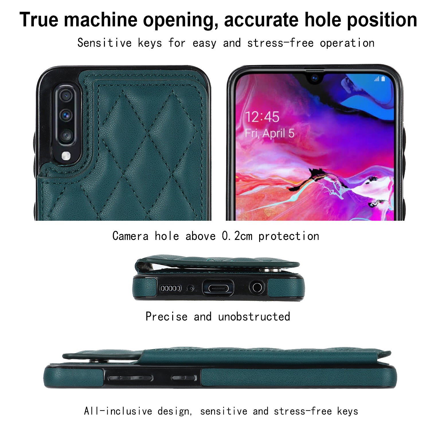 For Samsung Galaxy A50 / A50s / A30s Card Slots Phone Cover RFID Blocking PU Leather TPU Kickstand Case