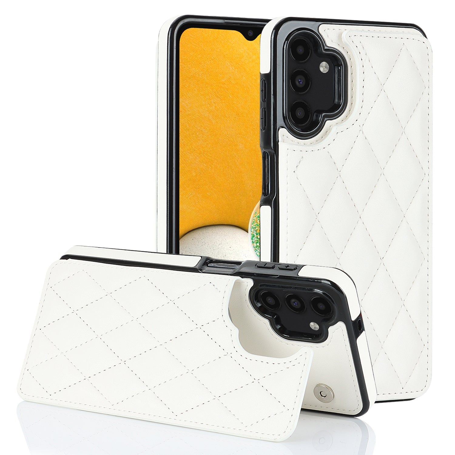 For Samsung Galaxy A13 5G / 4G Card Holder Phone Case RFID Blocking PU Leather TPU Kickstand Cover