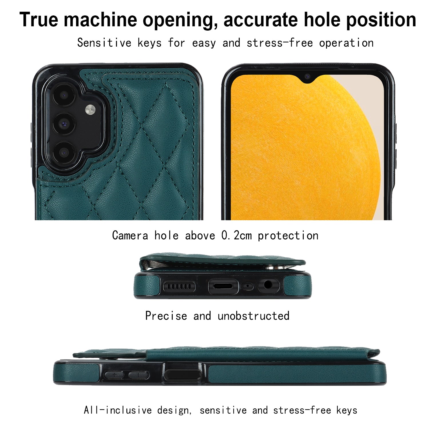 For Samsung Galaxy A13 5G / 4G Card Holder Phone Case RFID Blocking PU Leather TPU Kickstand Cover