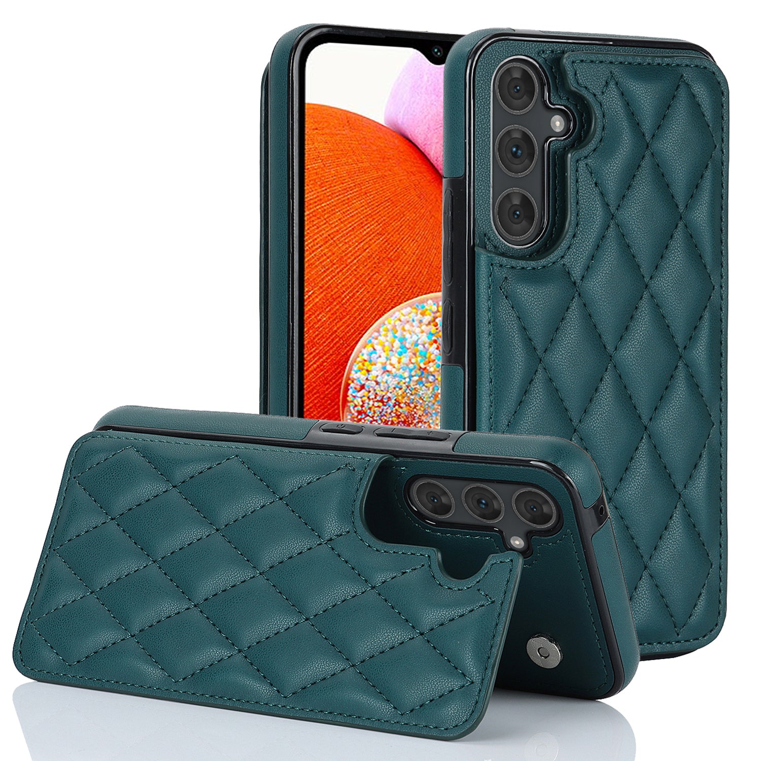 For Samsung Galaxy A14 5G / 4G PU Leather TPU Case Kickstand RFID Blocking Card Holder Phone Cover