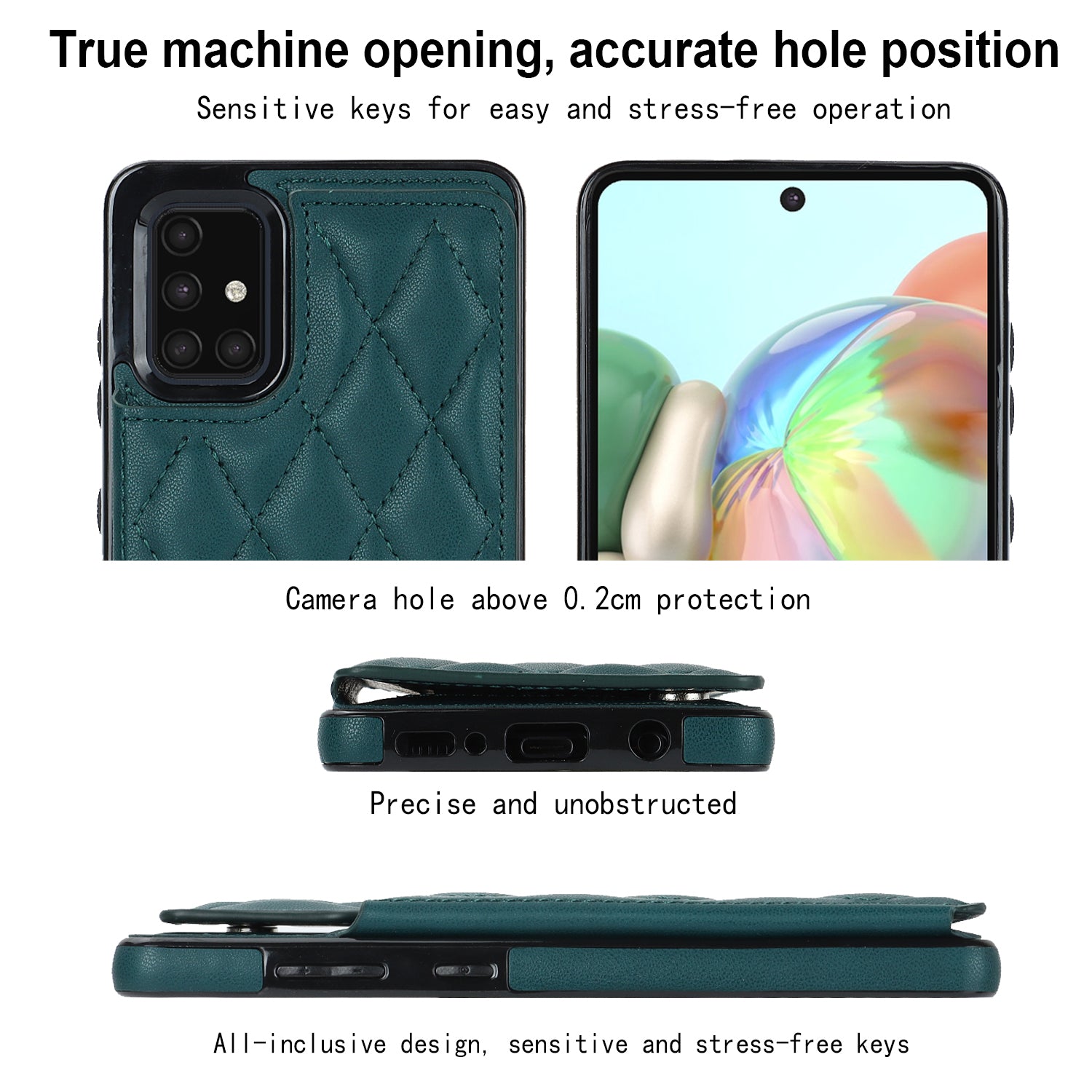 For Samsung Galaxy A51 4G SM-A515 Kickstand Phone Cover RFID Blocking Card Holder Leather TPU Case