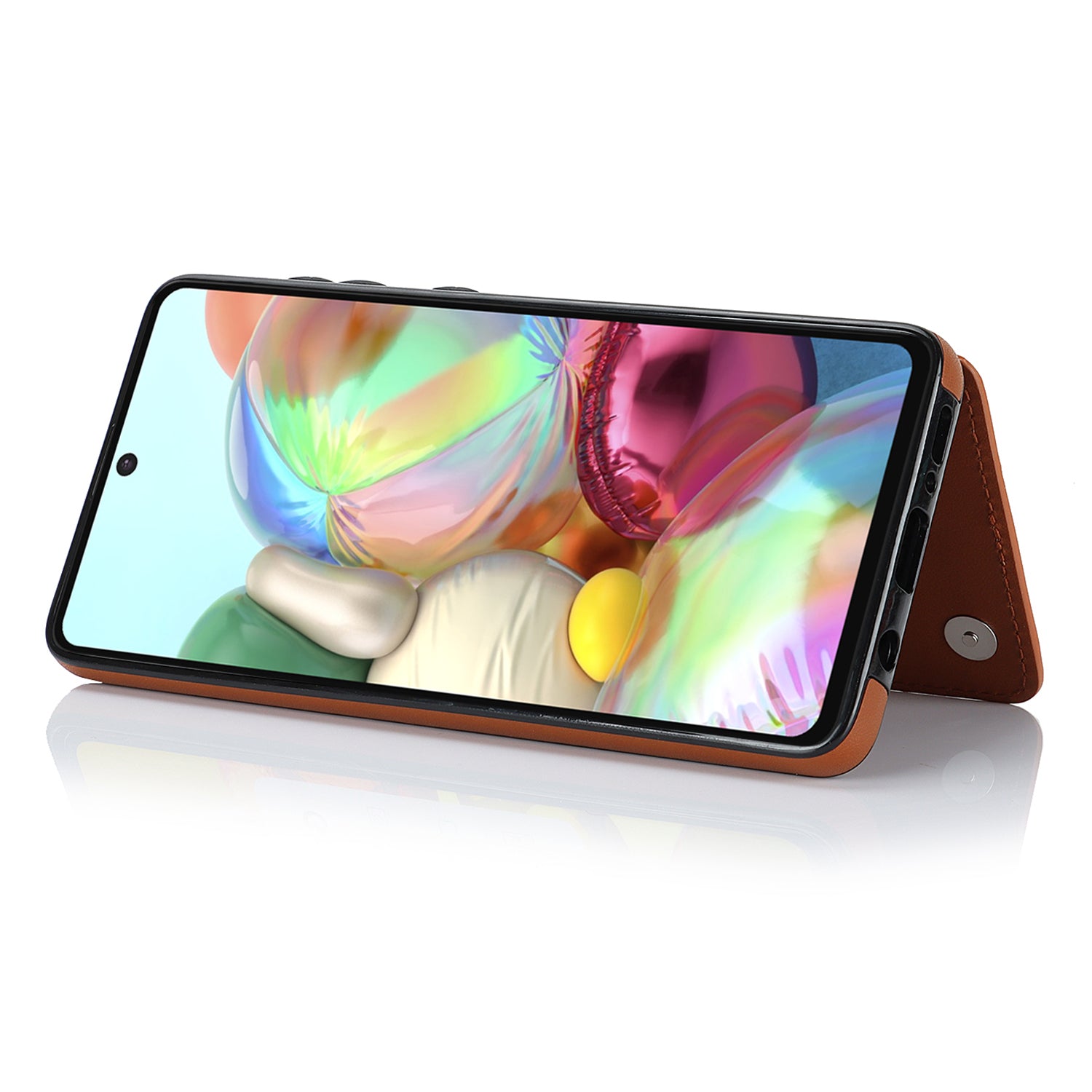 For Samsung Galaxy A51 4G SM-A515 Kickstand Phone Cover RFID Blocking Card Holder Leather TPU Case