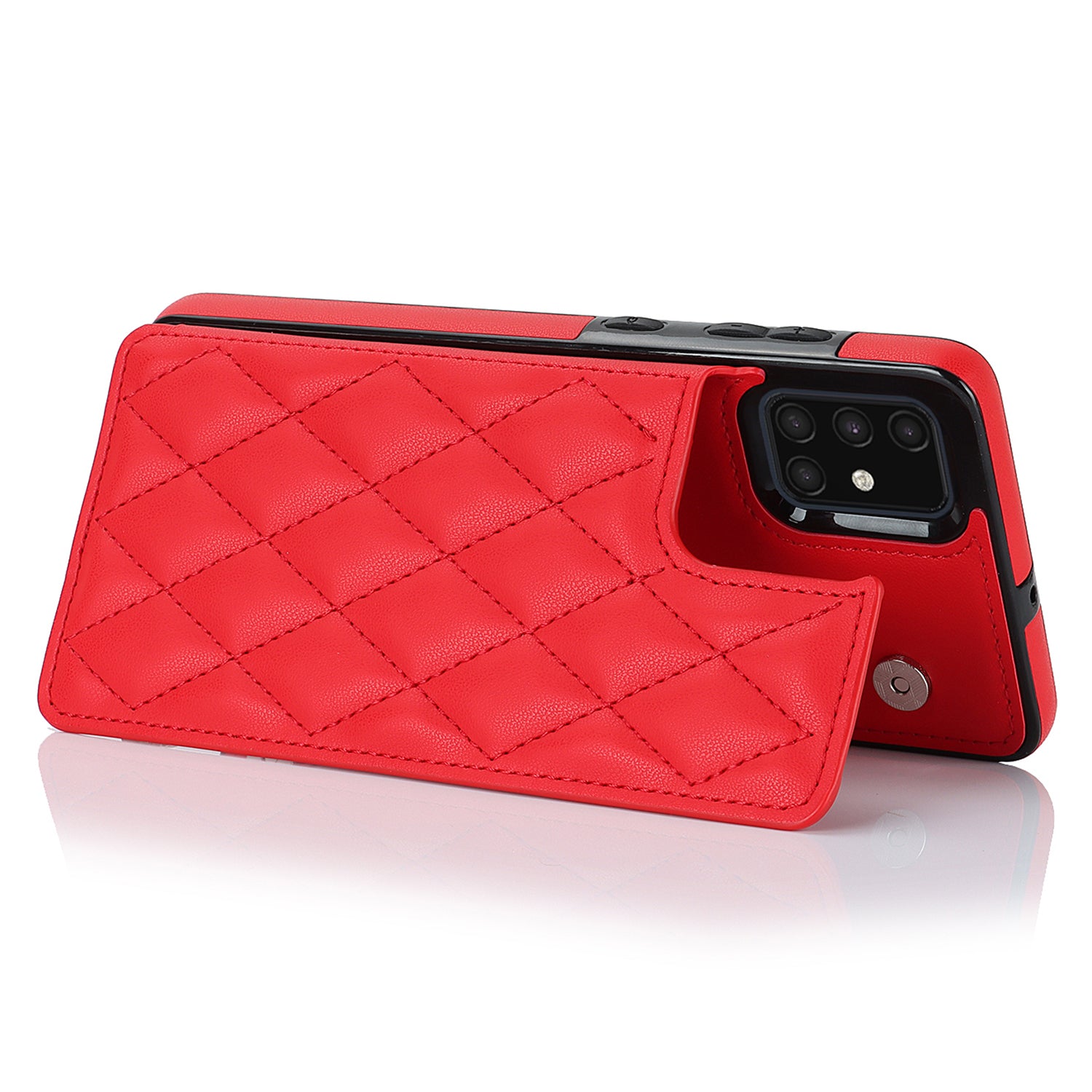 For Samsung Galaxy A71 4G SM-A715 Card Holder Kickstand Case RFID Blocking Leather TPU Phone Cover