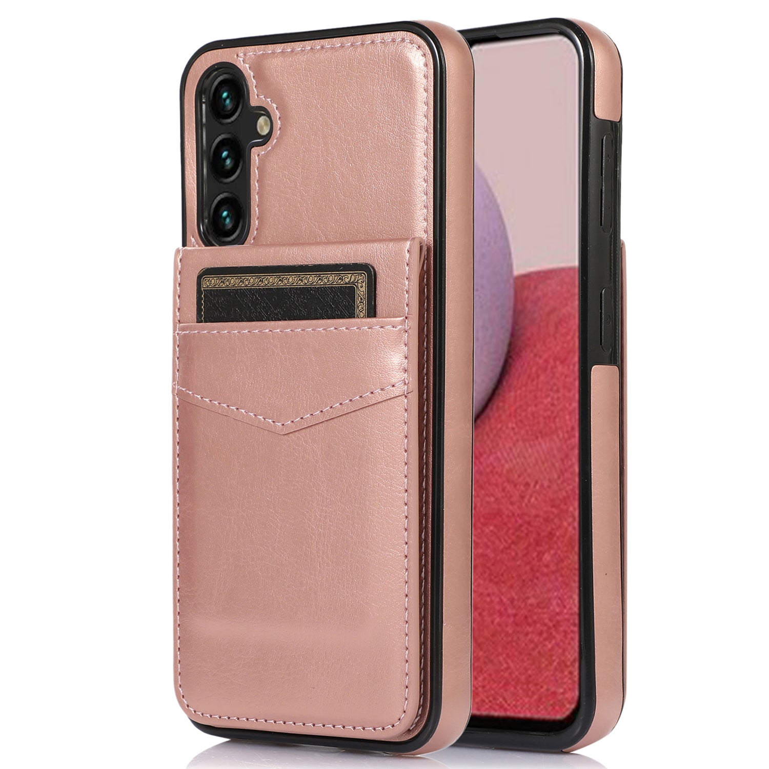 Kryt telefonu na kartu pro Samsung Galaxy A54 5G PU kožené pouzdro TPU se stojánkem