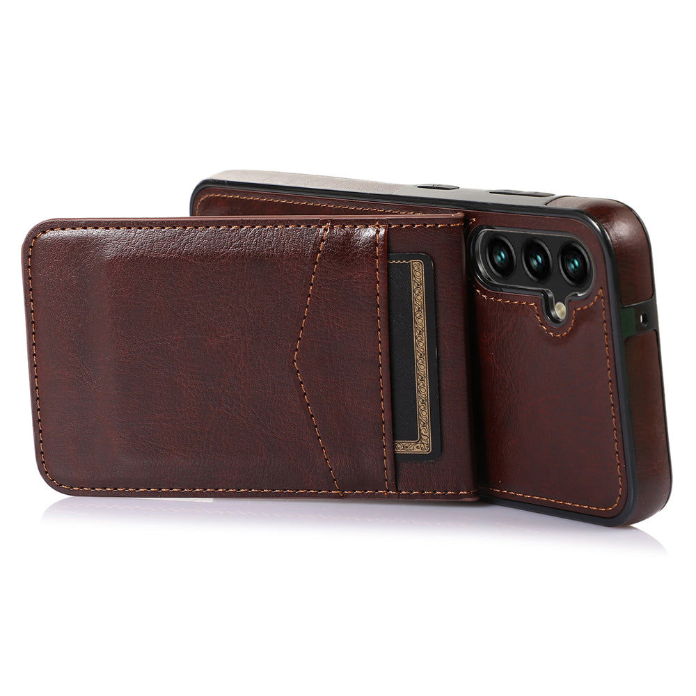 Kryt telefonu na kartu pro Samsung Galaxy A54 5G PU kožené pouzdro TPU se stojánkem