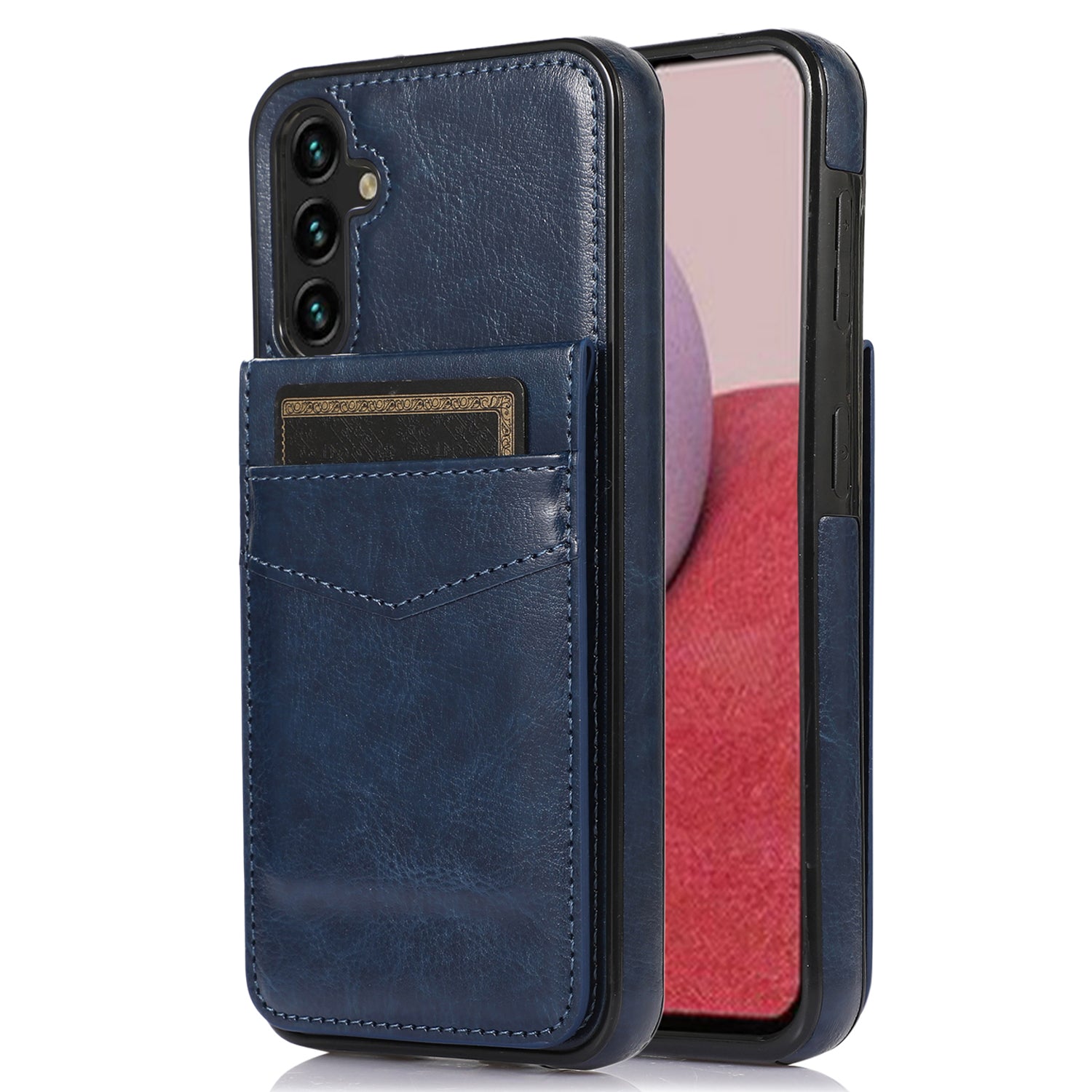 Kryt telefonu na kartu pro Samsung Galaxy A54 5G PU kožené pouzdro TPU se stojánkem