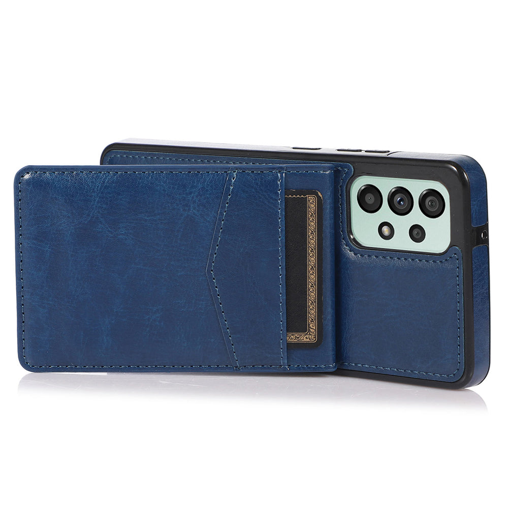 Kickstand Cell Phone Cover for Samsung Galaxy A73 5G Card Holder PU Leather TPU Phone Case