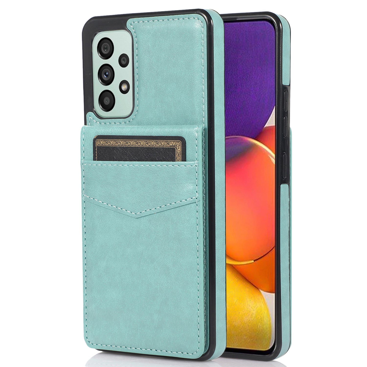PU Leather TPU Phone Shell for Samsung Galaxy A53 5G Card Holder Kickstand Cell Phone Case Cover