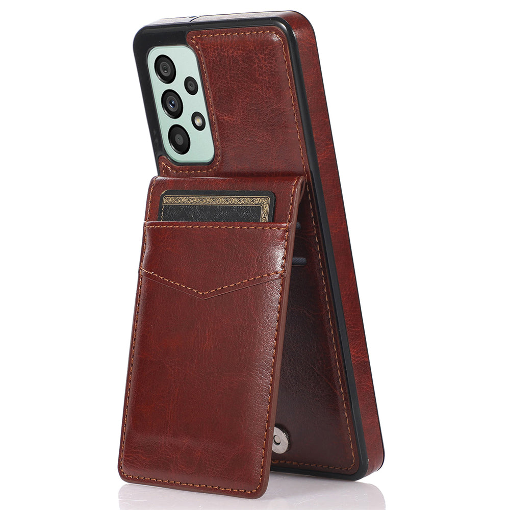 PU Leather TPU Phone Shell for Samsung Galaxy A53 5G Card Holder Kickstand Cell Phone Case Cover