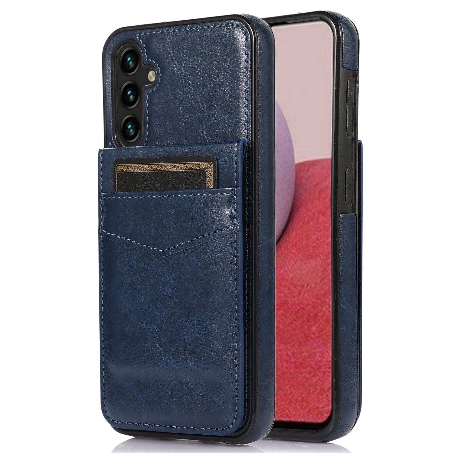 For Samsung Galaxy A14 5G / 4G PU Leather TPU Kickstand Case Card Holder Cell Phone Cover