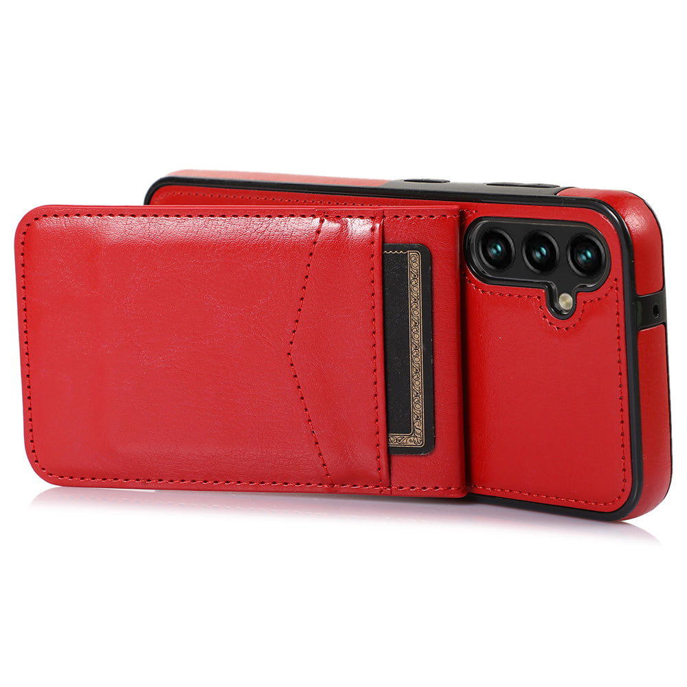 For Samsung Galaxy A14 5G / 4G PU Leather TPU Kickstand Case Card Holder Cell Phone Cover