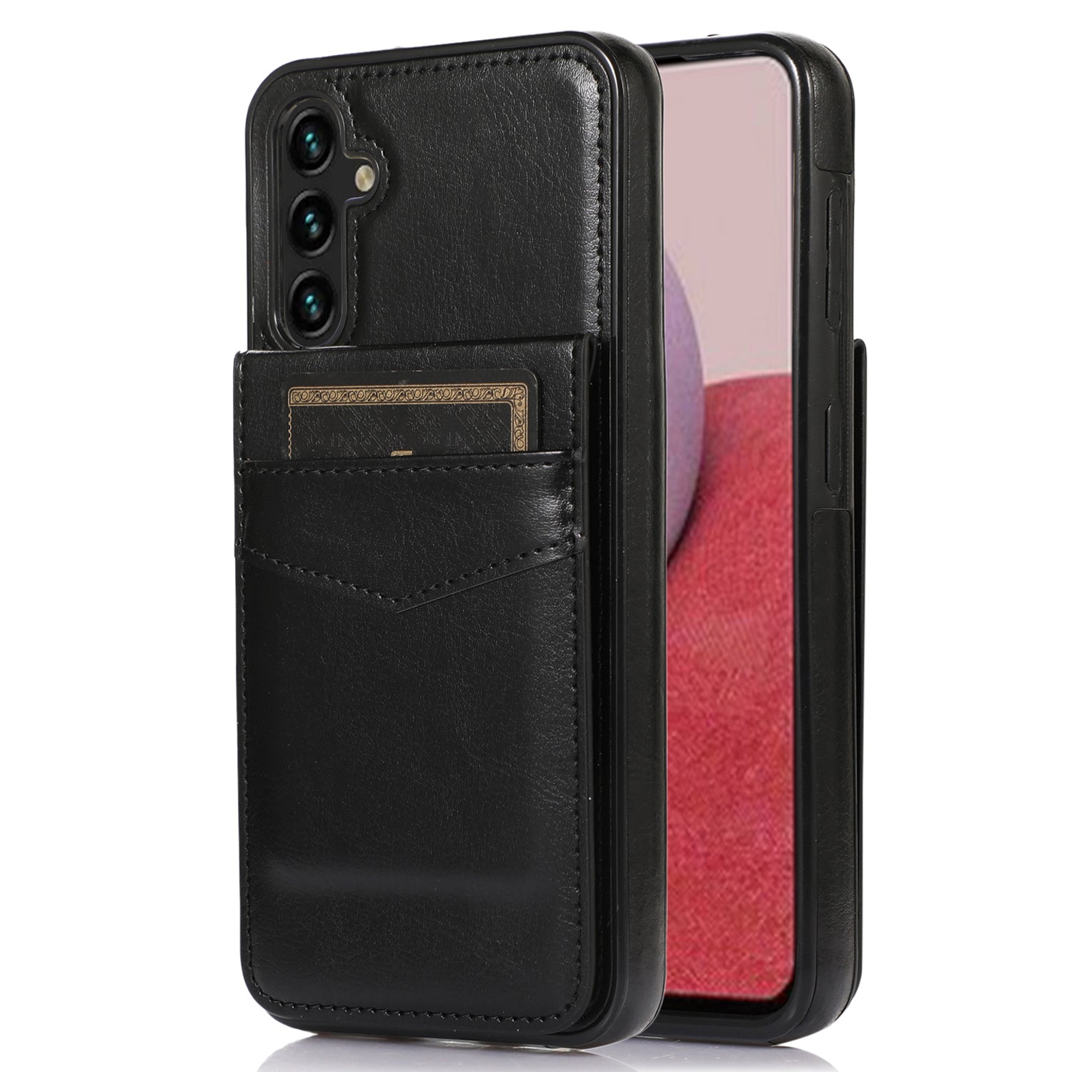 For Samsung Galaxy A14 5G / 4G PU Leather TPU Kickstand Case Card Holder Cell Phone Cover