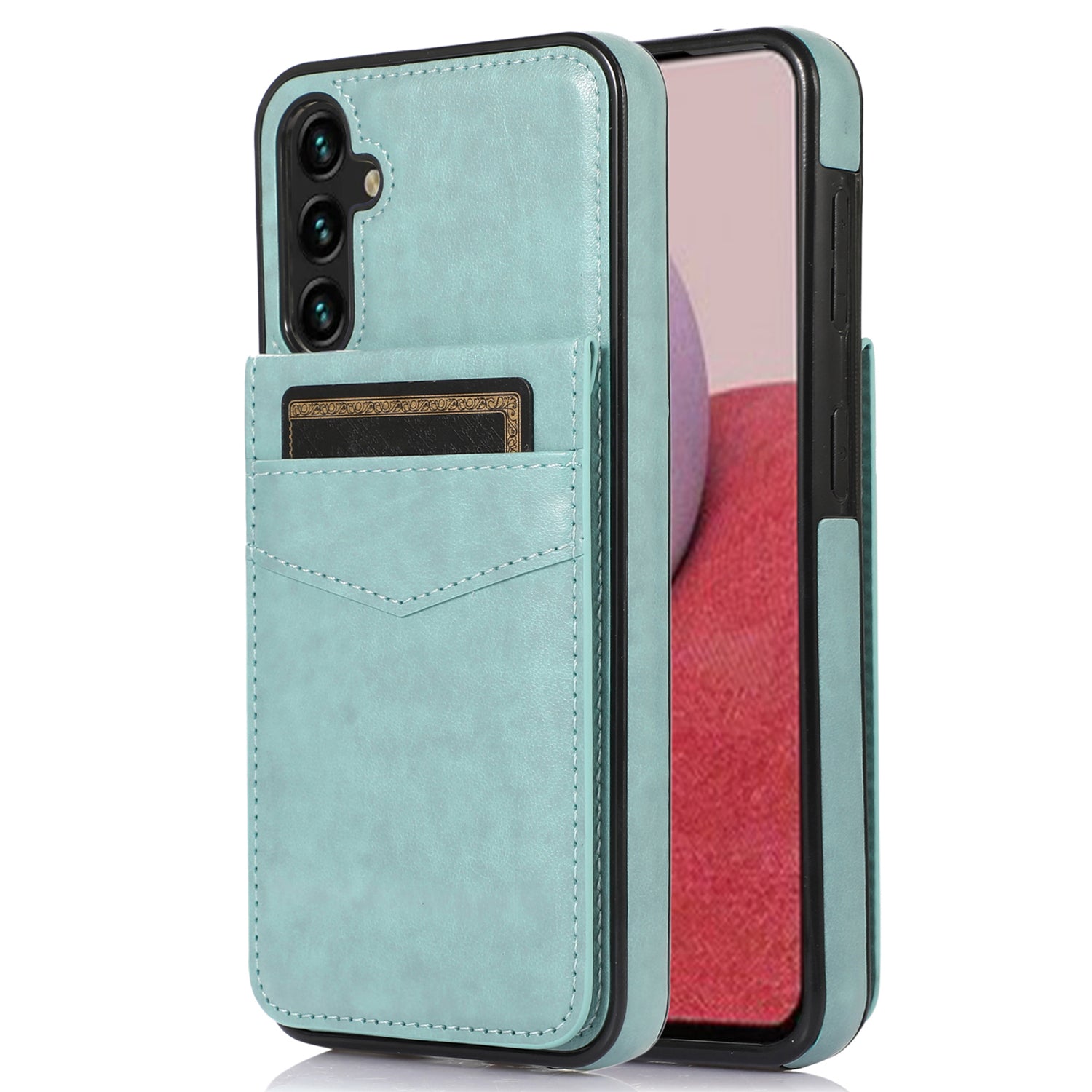 For Samsung Galaxy A14 5G / 4G PU Leather TPU Kickstand Case Card Holder Cell Phone Cover