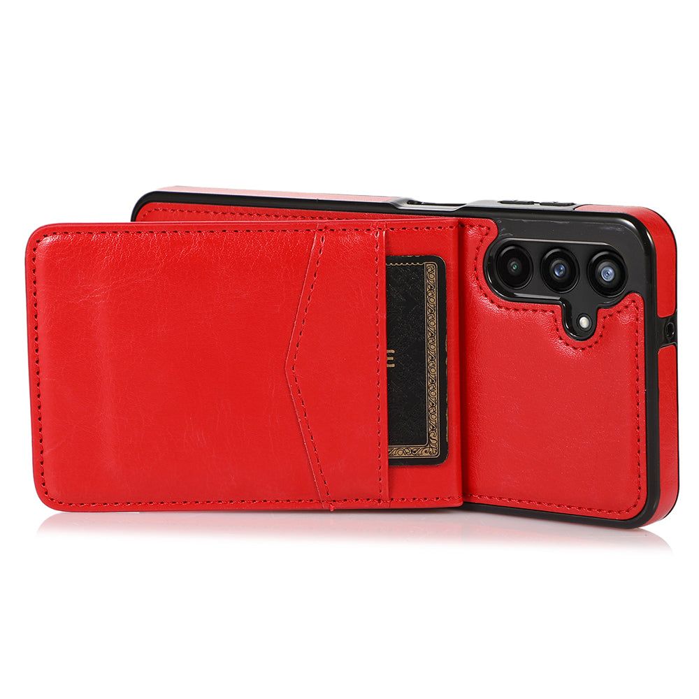 For Samsung Galaxy A13 5G / 4G Phone Cover Card Holder PU Leather TPU Kickstand Mobile Phone Case