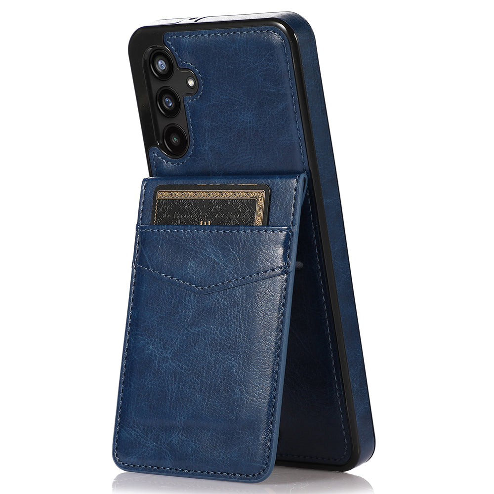 For Samsung Galaxy A13 5G / 4G Phone Cover Card Holder PU Leather TPU Kickstand Mobile Phone Case