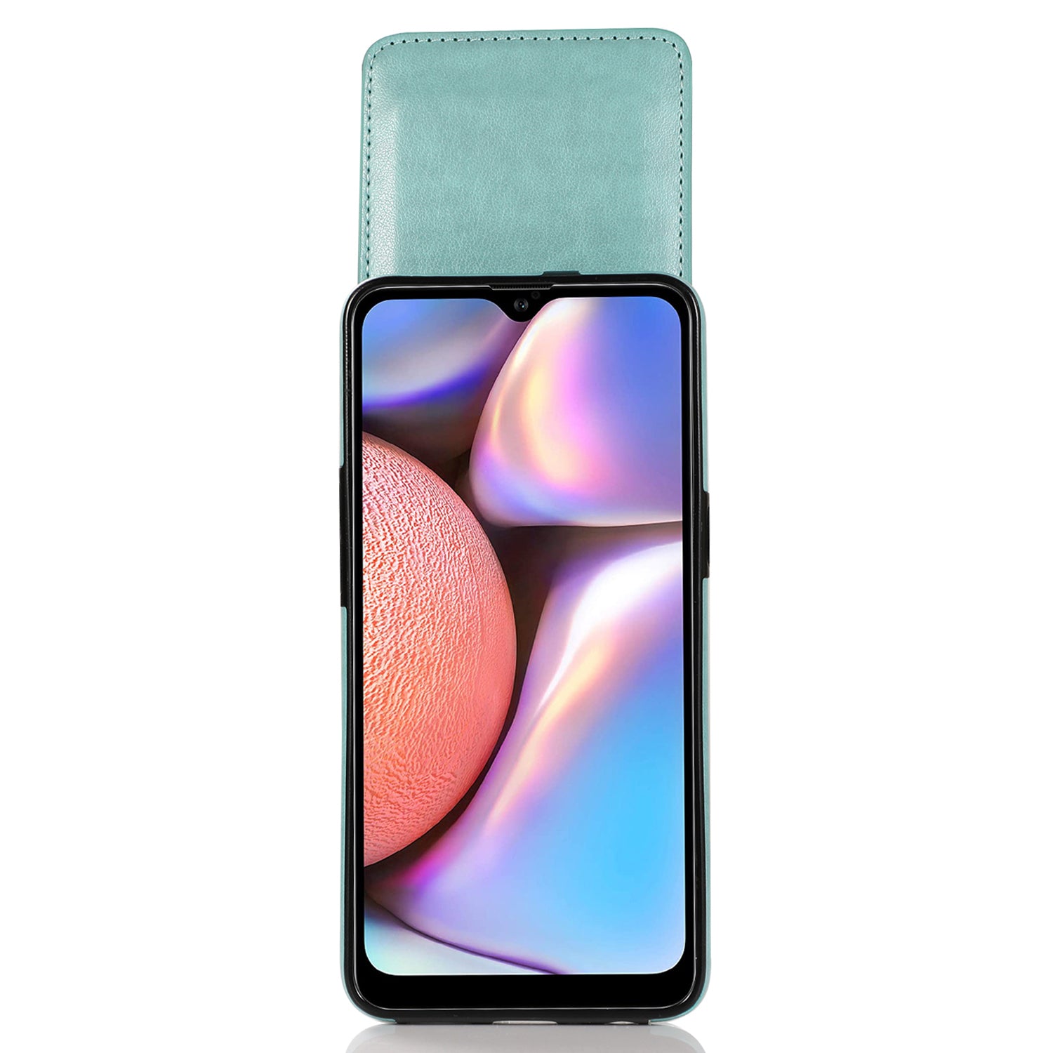 For Samsung Galaxy A40 Leather Coated TPU Case Phone Cover with Kickstand Card Slots