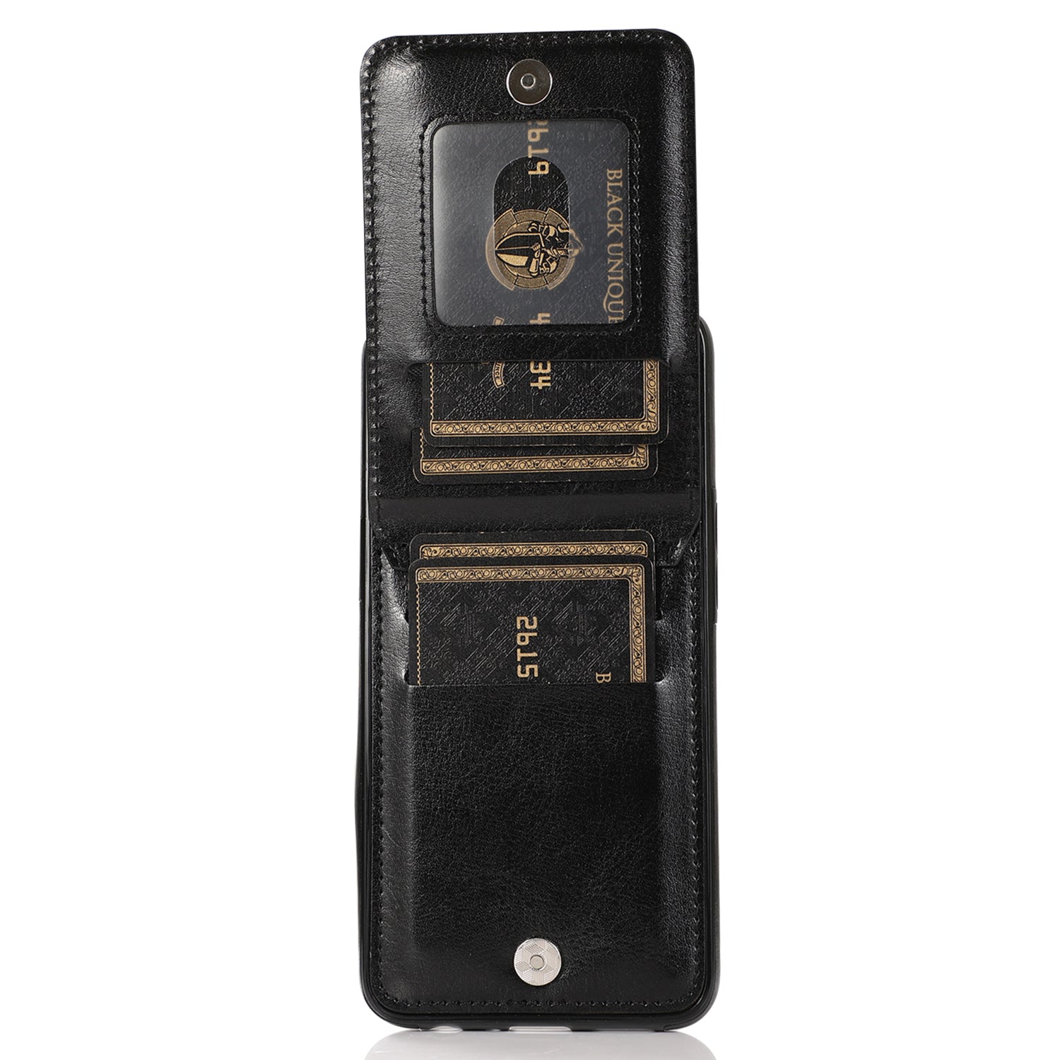 For Samsung Galaxy A40 Leather Coated TPU Case Phone Cover with Kickstand Card Slots