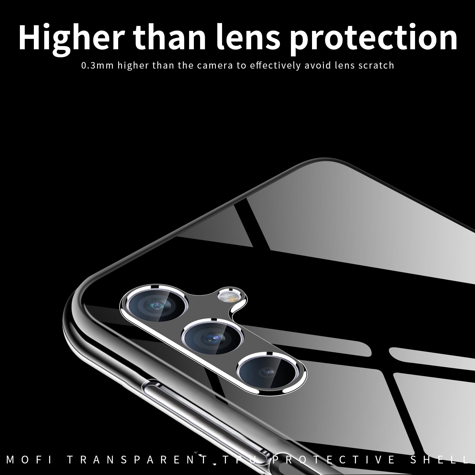 MOFI For Samsung Galaxy M54 5G / F54 5G TPU Phone Case Transparent Anti-scratch Cell Phone Cover