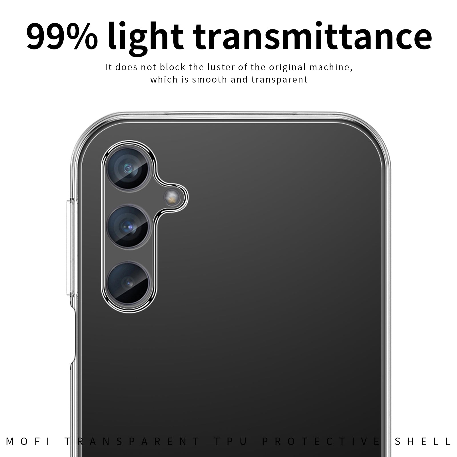 MOFI For Samsung Galaxy M54 5G / F54 5G TPU Phone Case Transparent Anti-scratch Cell Phone Cover