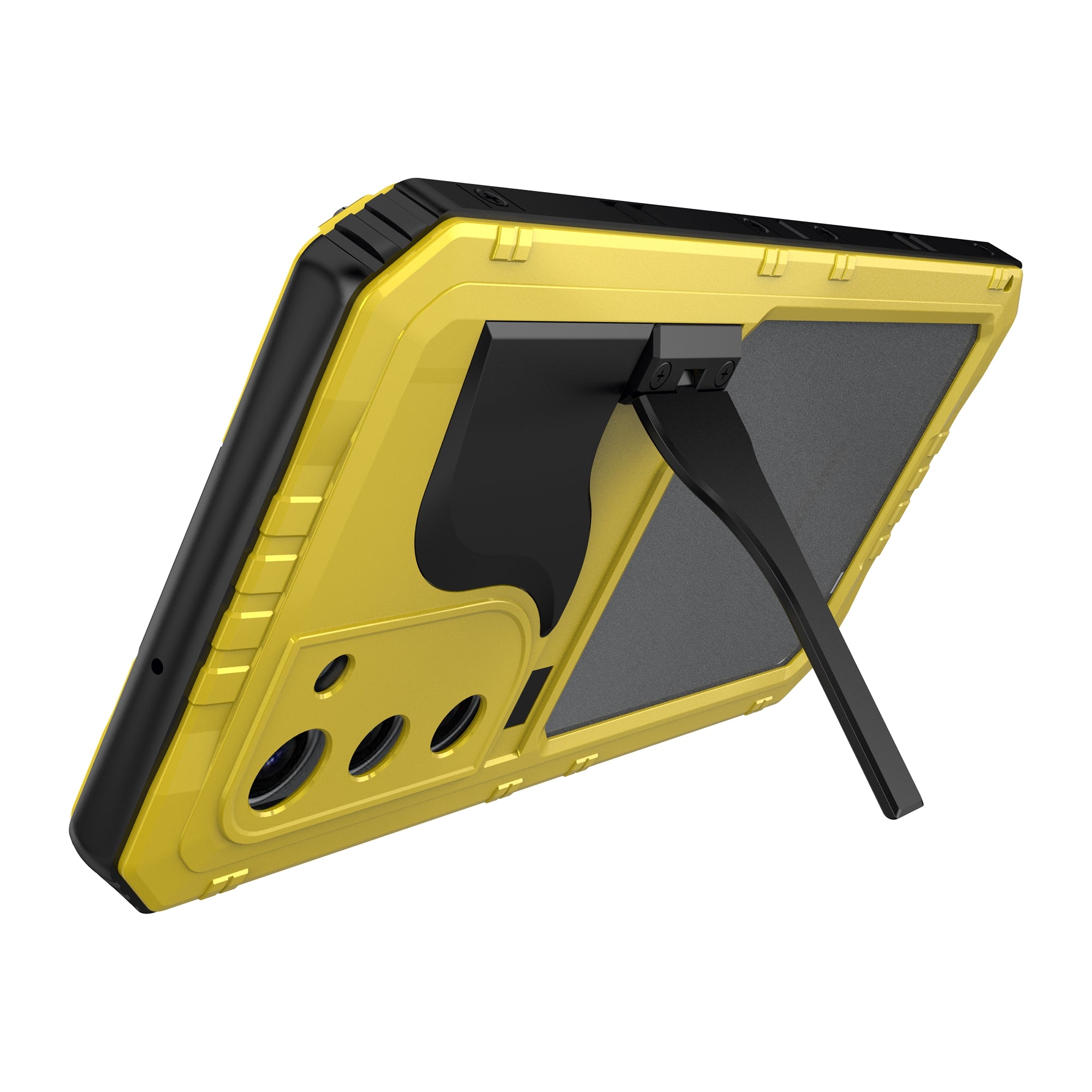 For Samsung Galaxy S23 IP68 Waterproof Defender Case Metal Silicone Kickstand Phone Cover with Screen Protector