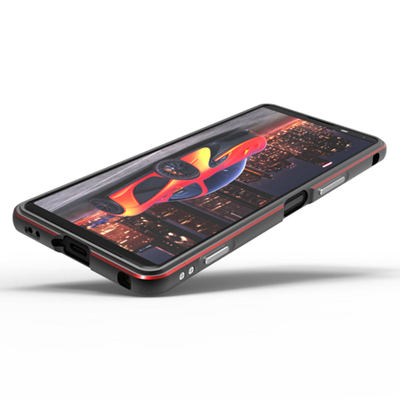 For Sony Xperia 5 IV 5G Well-protected Phone Case Metal Frame Shock Absorbent Bumper Cover with Camera Lens Protector