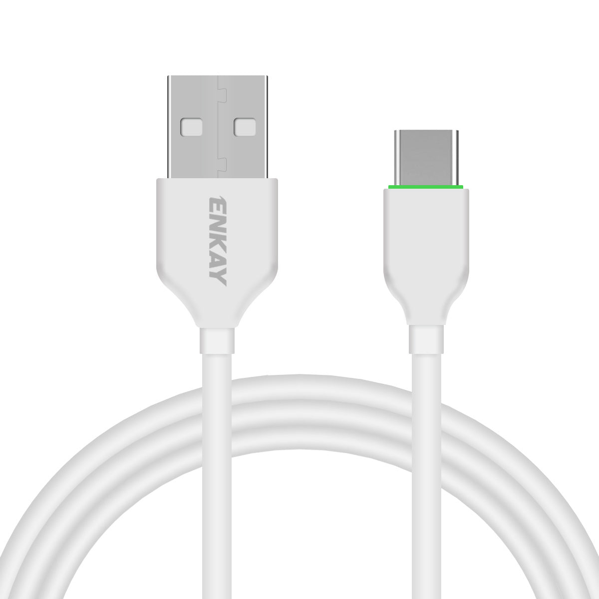 Hat-Prince ENKAY 18W 3A USB3.0 Type-C Dual Ports Power Adapter with 1m Type-C Charging Cable - EU Plug
