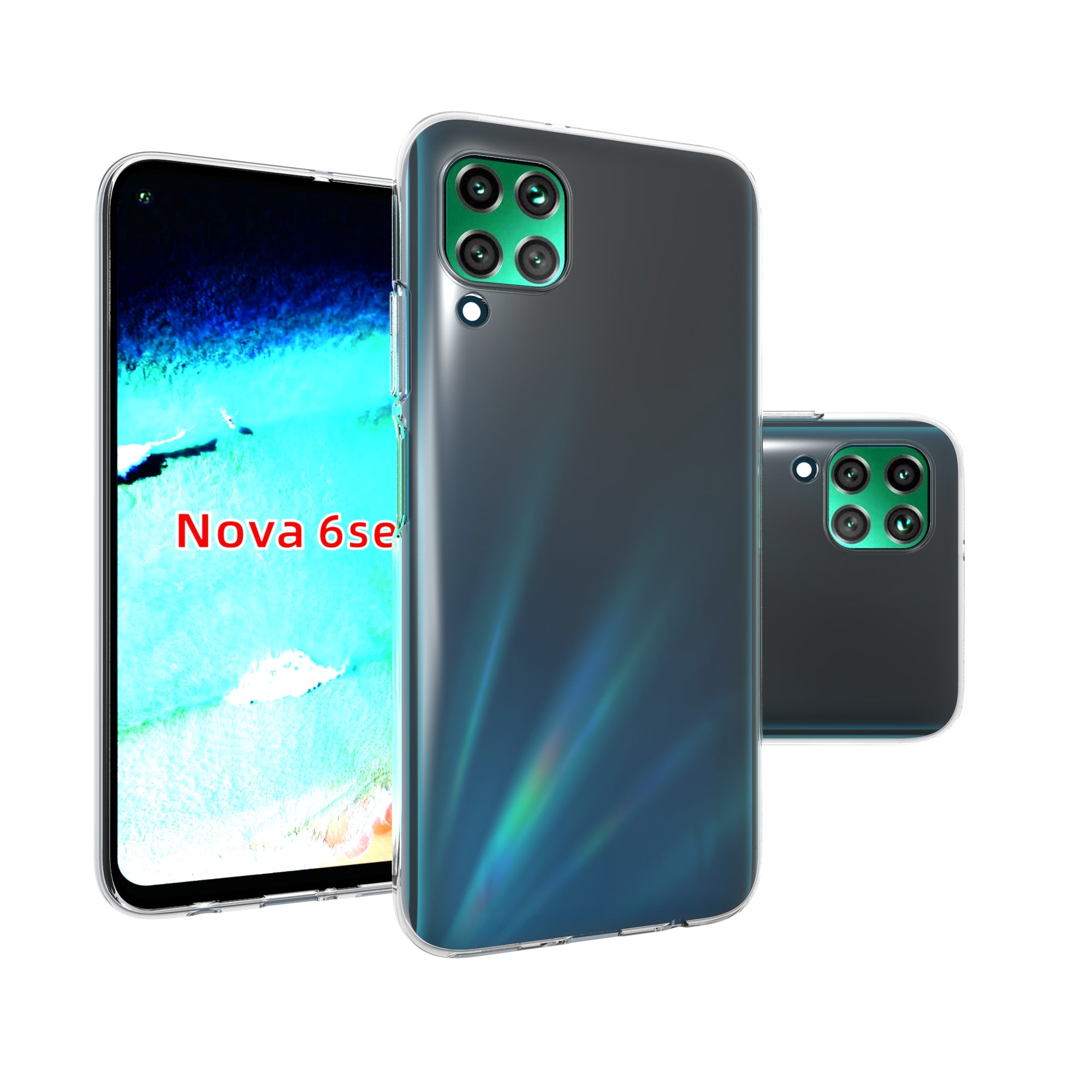 10PCS Transparent Soft TPU Phone Case Cover for Huawei P40 lite nova 6 SE Nova 7i