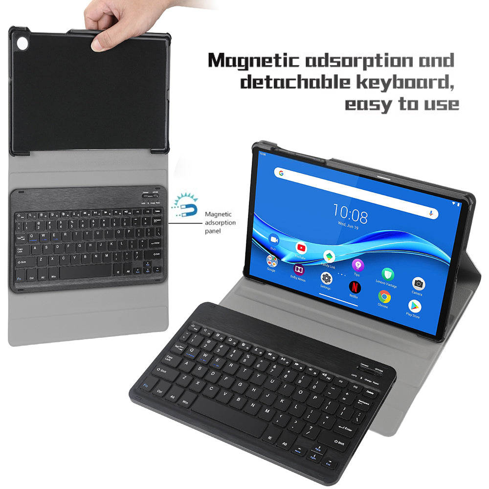 Odnímatelný kožený kryt Bluetooth klávesnice pro tablet Lenovo Tab M10 Plus Tab M10 Plus TB-X606F