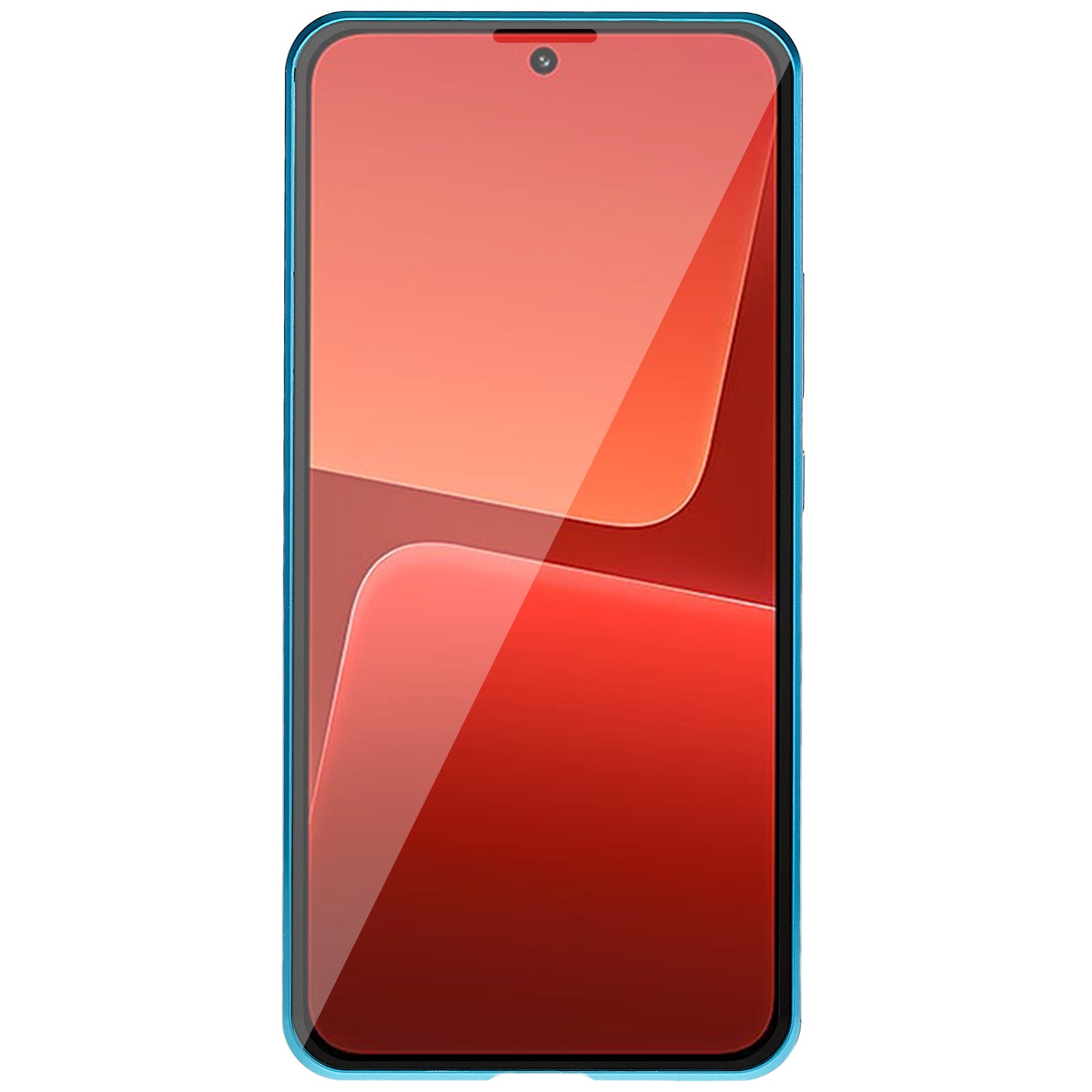 For Xiaomi 13 5G Magnetic Phone Case Metal Frame Double Sides Tempered Glass Clear Cover with Safety Buckle