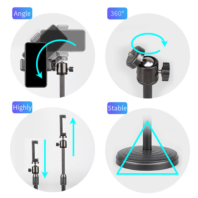 Metal Retractable Live Broadcast Stand Camera Holder Portable Projector Stand Mobile Phone Bracket