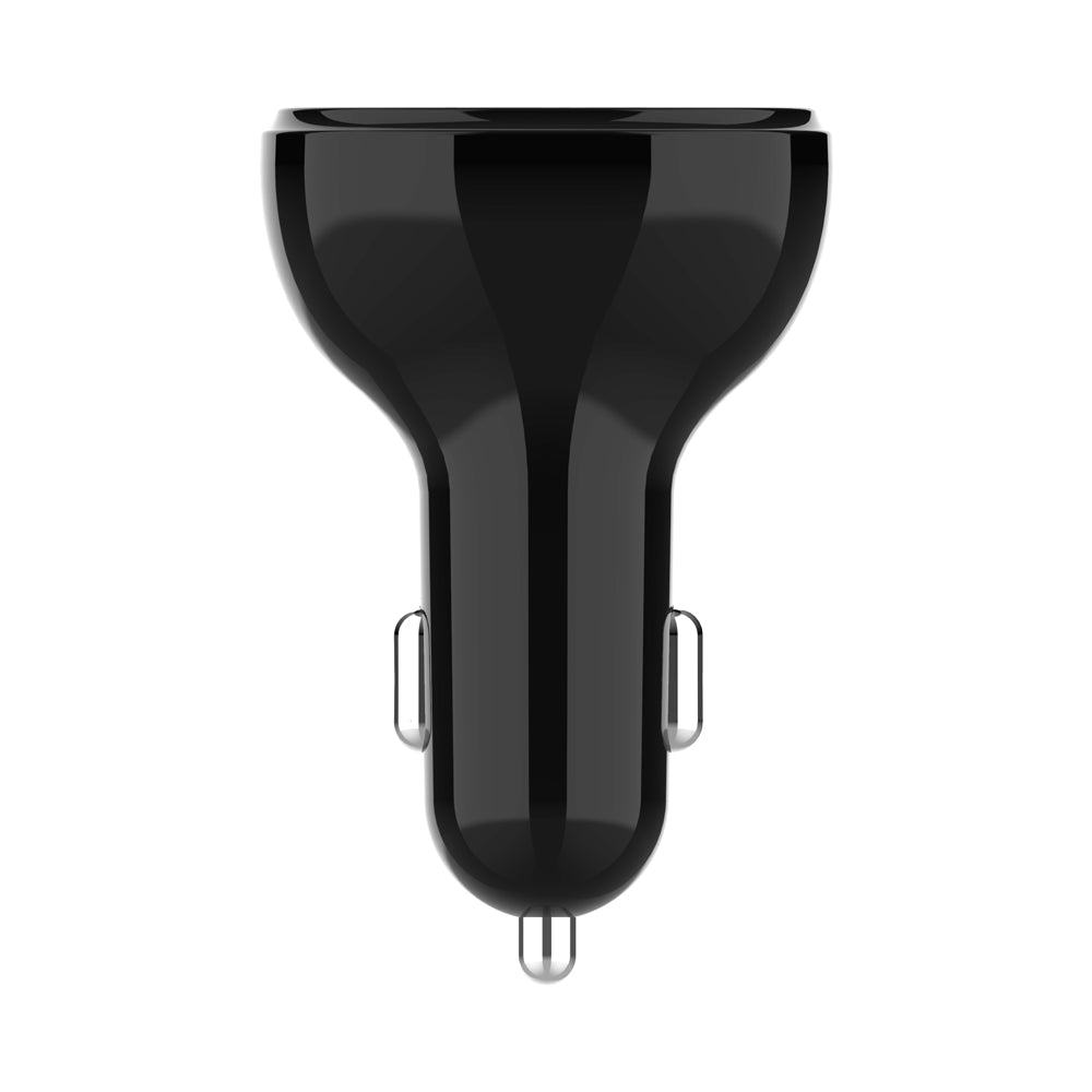 C02 Digital Display Type-C and Dual USB Ports Car Charger