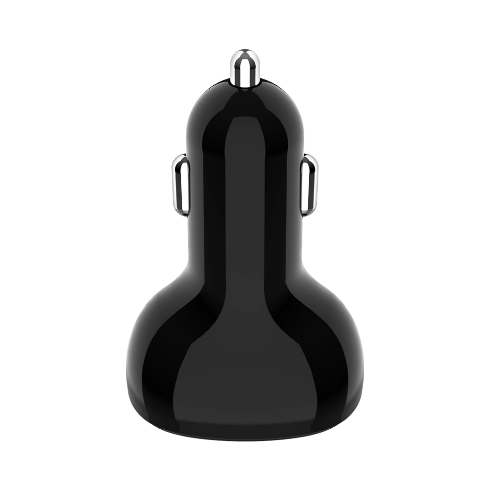 C02 Digital Display Type-C and Dual USB Ports Car Charger