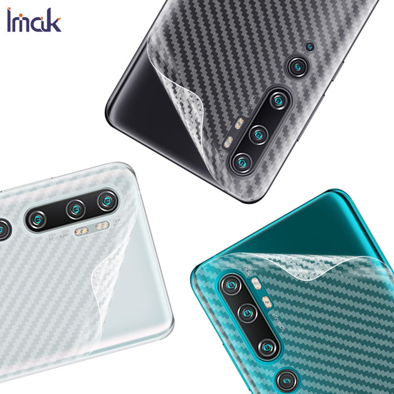 IMAK for Xiaomi Mi CC9 Pro Mi Note 10 Note 10 Pro Carbon Fiber Texture Anti-scratch Phone Cover Protector