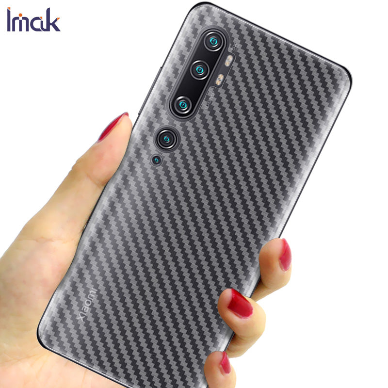 IMAK for Xiaomi Mi CC9 Pro Mi Note 10 Note 10 Pro Carbon Fiber Texture Anti-scratch Phone Cover Protector