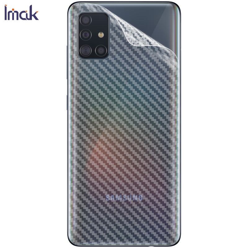 IMAK Carbon Fiber Texture Soft PVC Back Protector for Samsung Galaxy A51