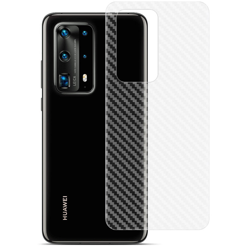 IMAK Carbon Fiber Texture Soft PVC Back Protector for Huawei P40 Pro
