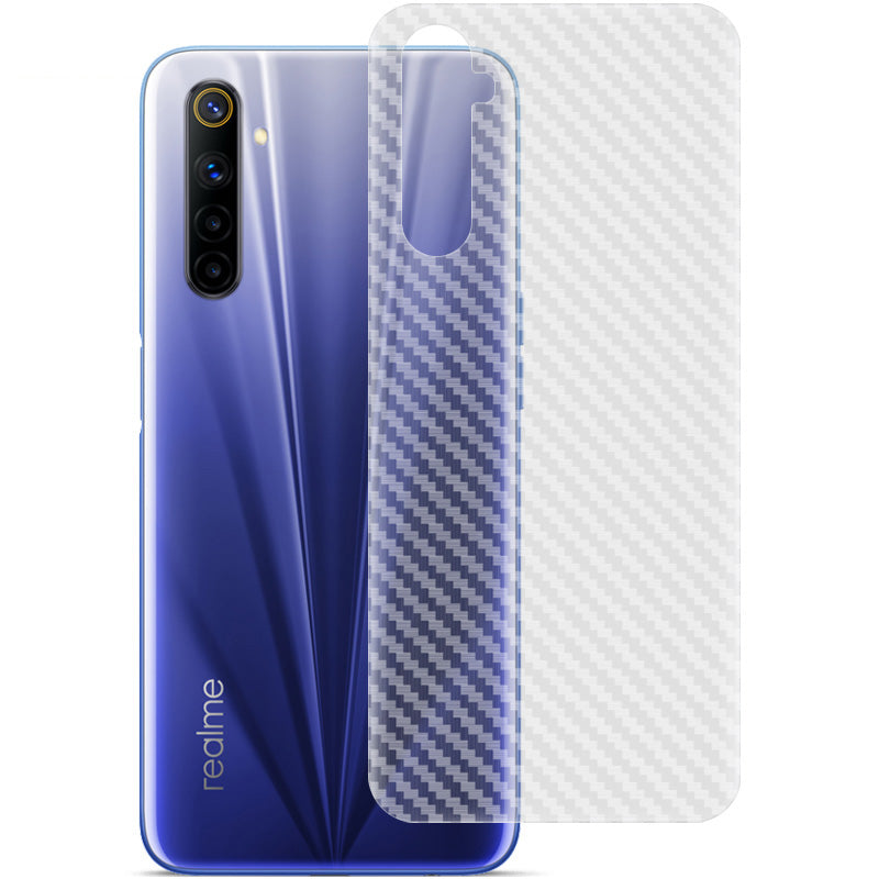 IMAK Carbon Fiber Texture Soft PVC Back Protector for Realme 6
