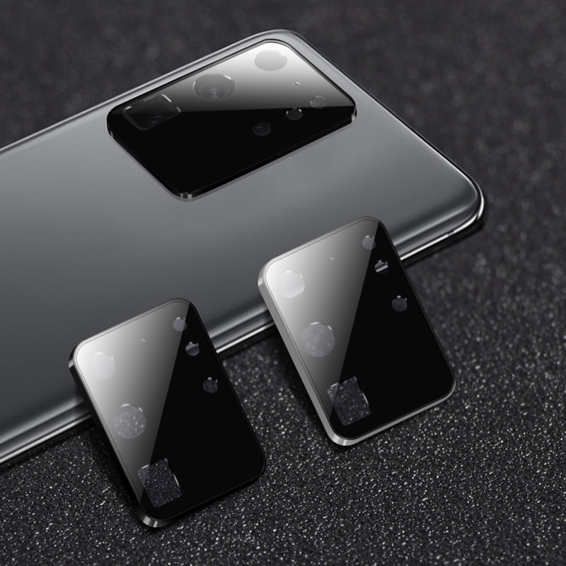 Metal Tempered Glass Camera Lens Ring Protector for Samsung Galaxy S20 Ultra