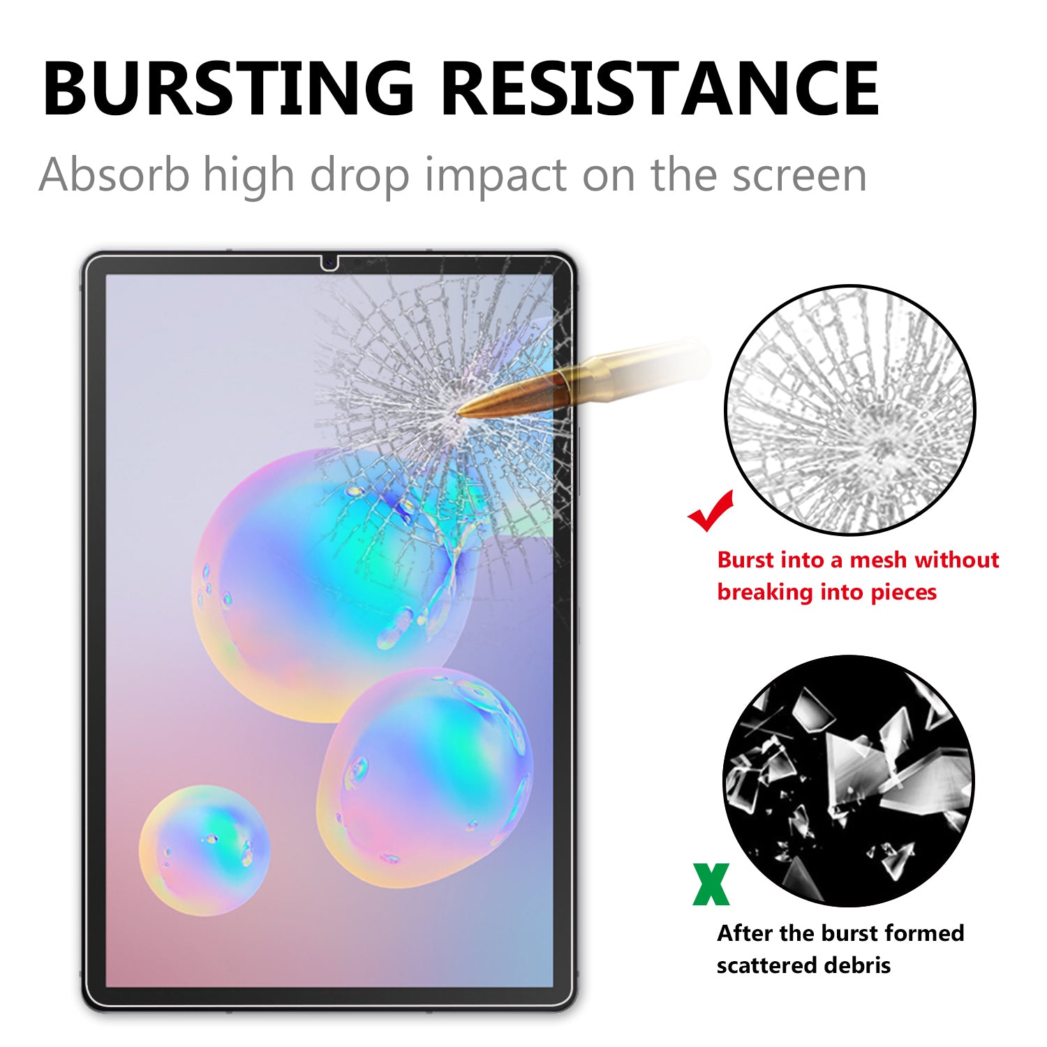 HD Anti-explosion Tempered Glass Screen Protector Film for Samsung Galaxy Tab S6 Lite S6 Lite (2022)