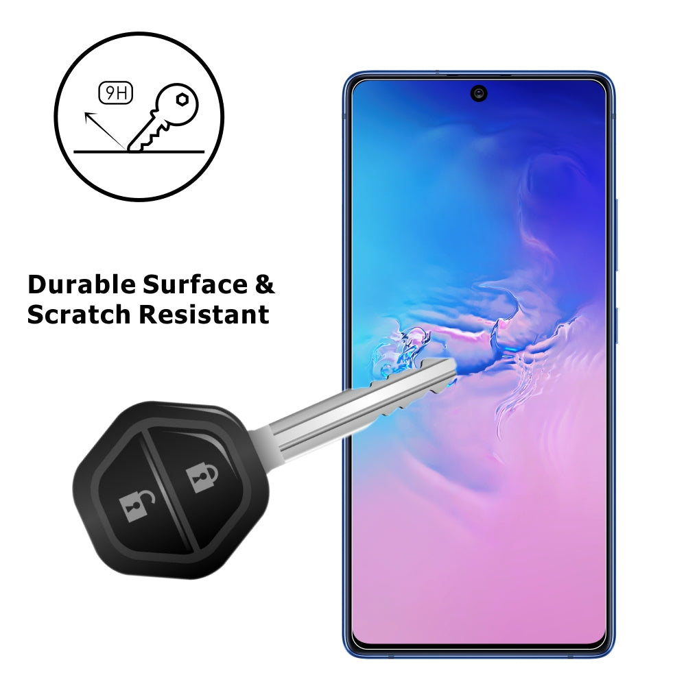 ITIETIE [2ks sada] 2,5D 9H ultra čiré tvrzené sklo pro ochranu obrazovky pro Samsung Galaxy A91 S10 Lite