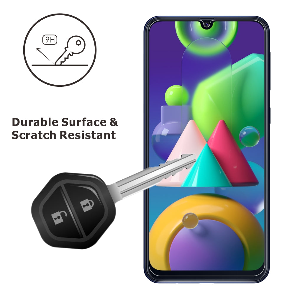 Sada 2 kusů ITIETIE 2.5D 9H ochranná fólie na displej z tvrzeného skla pro Samsung Galaxy M21