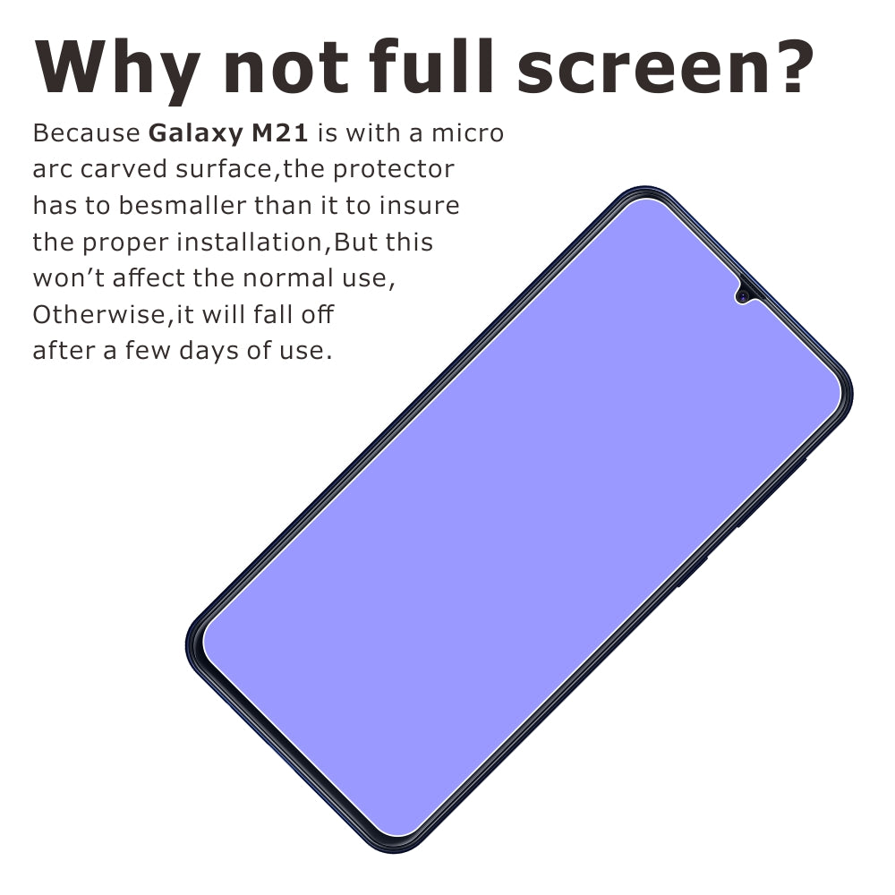 Sada 2 kusů ITIETIE 2.5D 9H ochranná fólie na displej z tvrzeného skla pro Samsung Galaxy M21