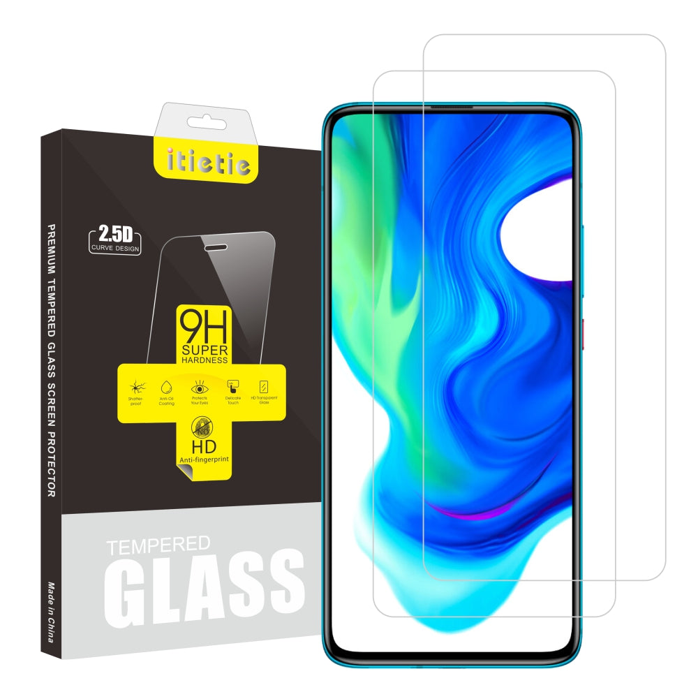 ITIETIE 2Pcs Set ITIETIE 2.5D 9H Tempered Glass Protection Film for Xiaomi Redmi K30 Pro Poco F2 Pro