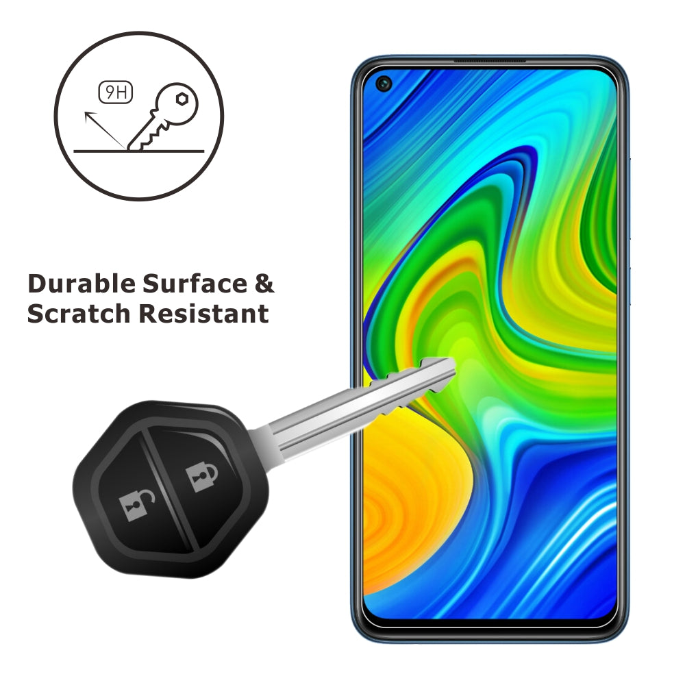 ITIETIE 2Pcs Set ITIETIE 2.5D 9H Tempered Glass Screen Film for Xiaomi Redmi Note 9 Redmi 10X 4G