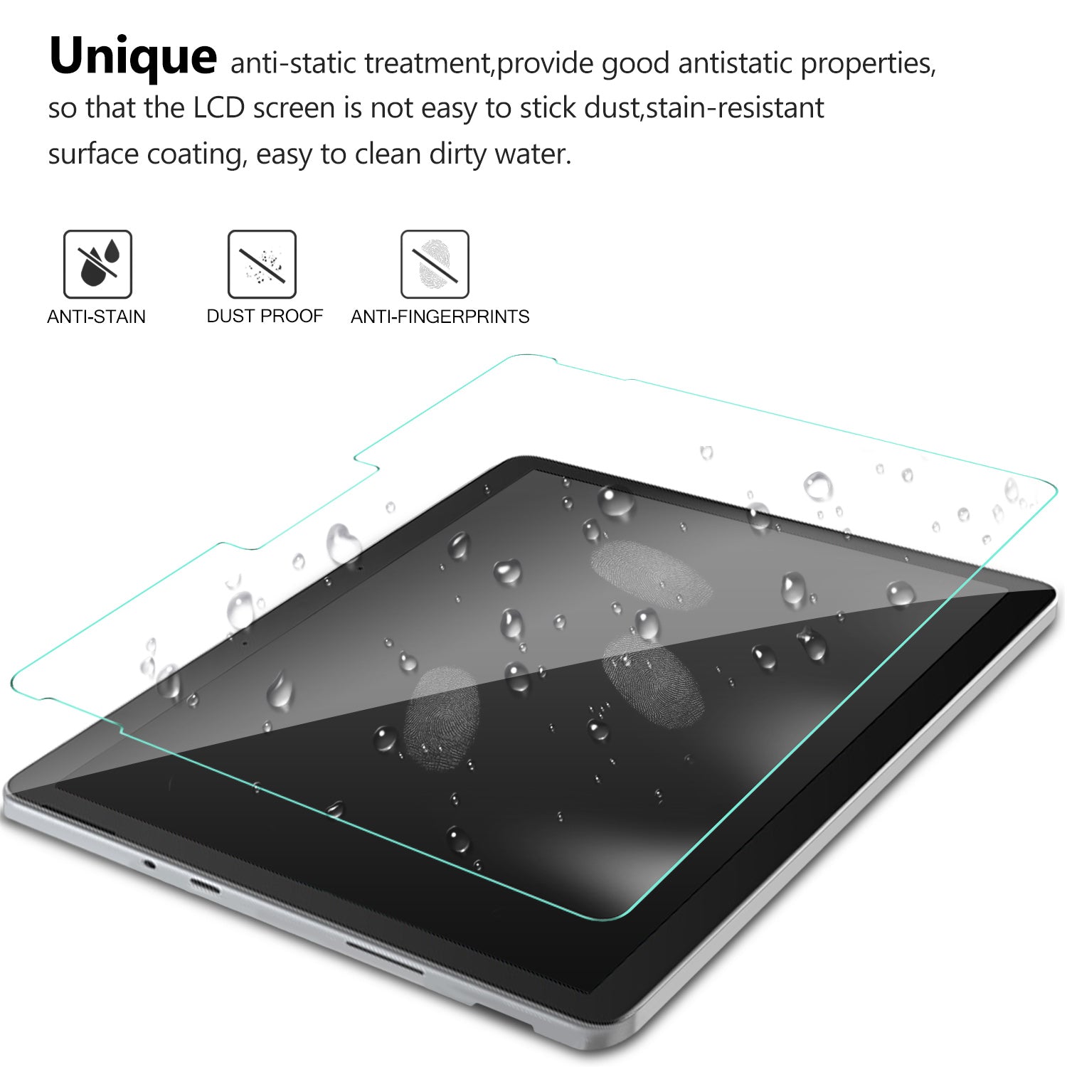 For Microsoft Surface Go 2 3 Tempered Glass Screen Protector Full Cover Anti-Scratch Arc Edge Film