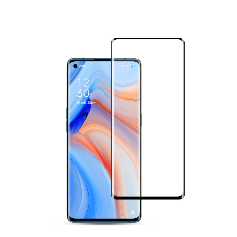 MOCOLO 3D Curved Screen Protector for OnePlus 8 Oppo Reno 3 Pro 5G Reno4 Pro 5G Reno 5 Pro 5G, Full Coverage Full Glue HD Tempered Glass Film