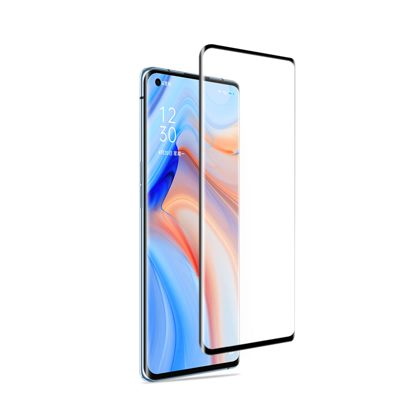 MOCOLO 3D Curved Screen Protector for OnePlus 8 Oppo Reno 3 Pro 5G Reno4 Pro 5G Reno 5 Pro 5G, Full Coverage Full Glue HD Tempered Glass Film