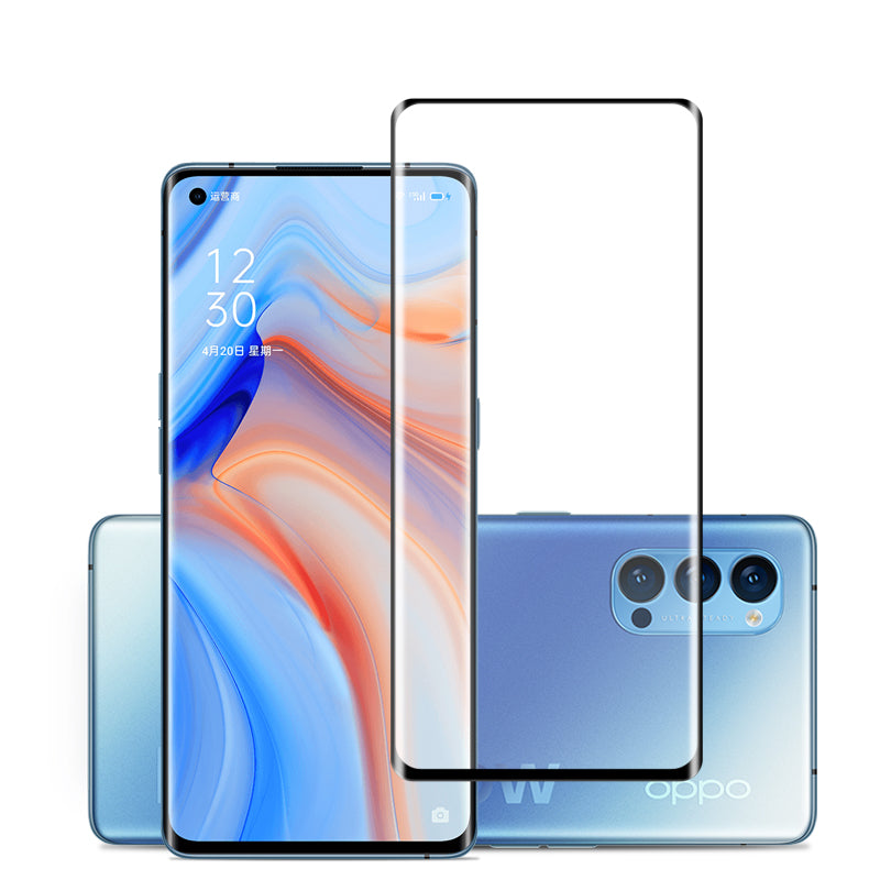 MOCOLO 3D Curved Screen Protector for OnePlus 8 Oppo Reno 3 Pro 5G Reno4 Pro 5G Reno 5 Pro 5G, Full Coverage Full Glue HD Tempered Glass Film